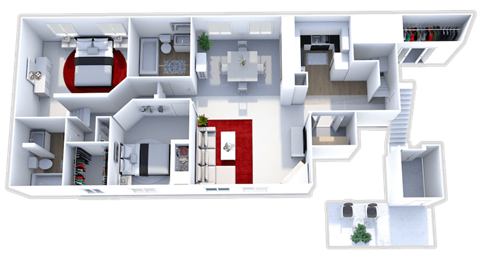 2 bedroom 2 bathroom penthouse in Downtown Toledo